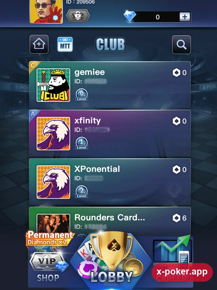 X-Poker game tables showcase